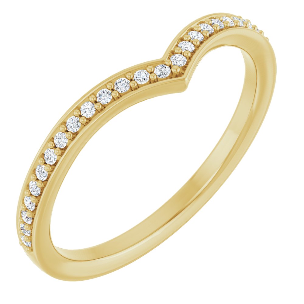 14K Yellow Gold 1/8 CTW Natural Diamond Band