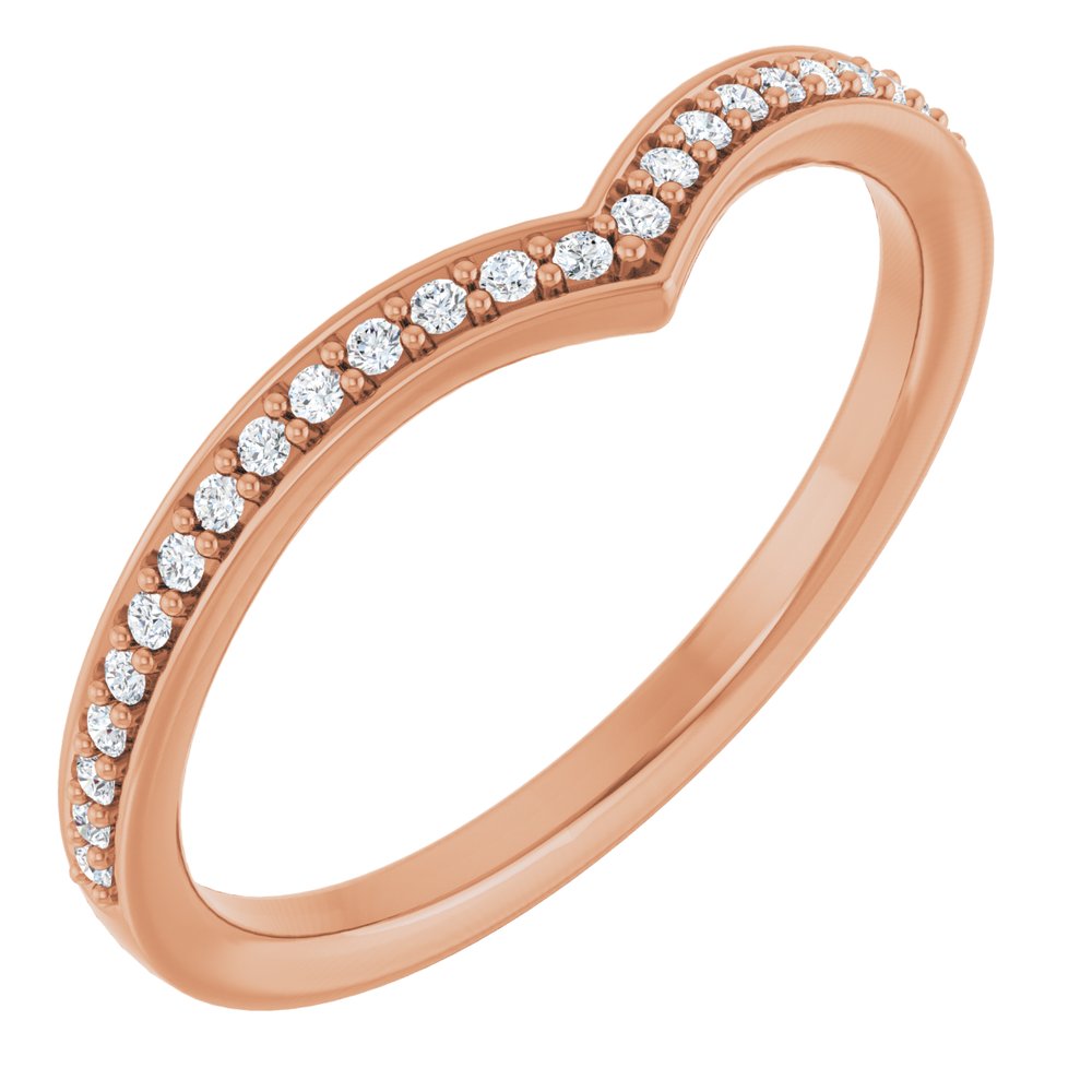 14K Rose Gold 1/8 CTW Lab-Grown Diamond Band