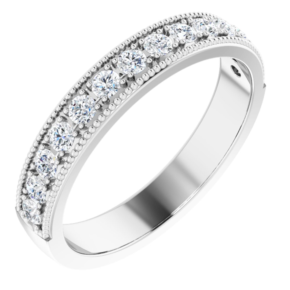 Platinum 3/8 CTW Natural Diamond Anniversary Band
