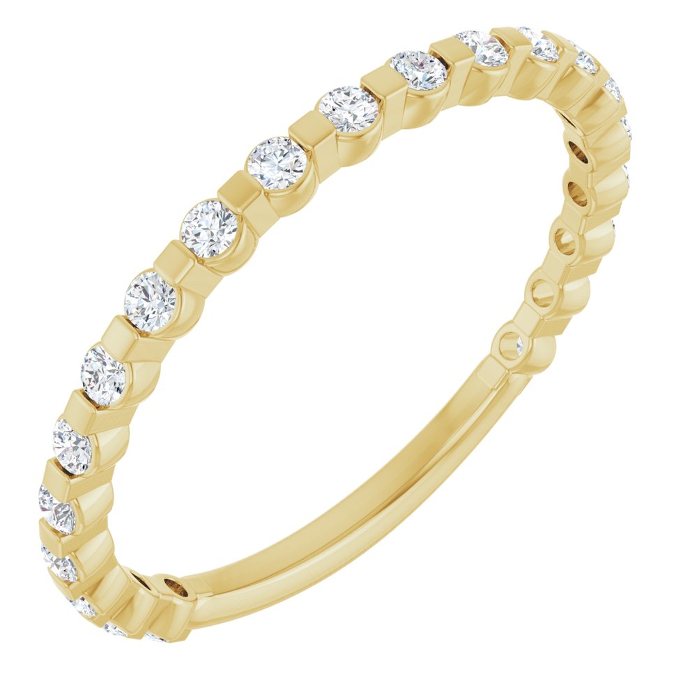 14K Yellow Gold 1/4 CTW Natural Diamond Anniversary Band