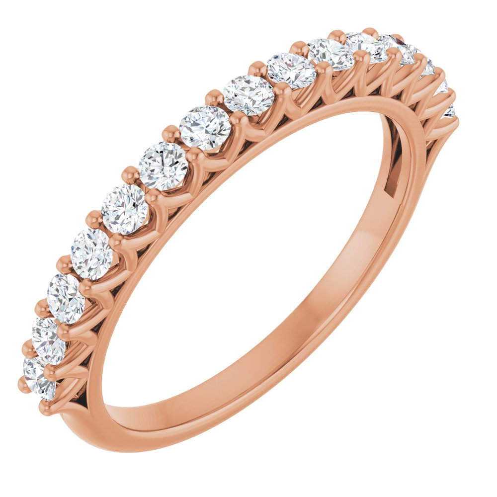 14K Rose 1/2 CTW Lab-Grown Diamond Anniversary Band