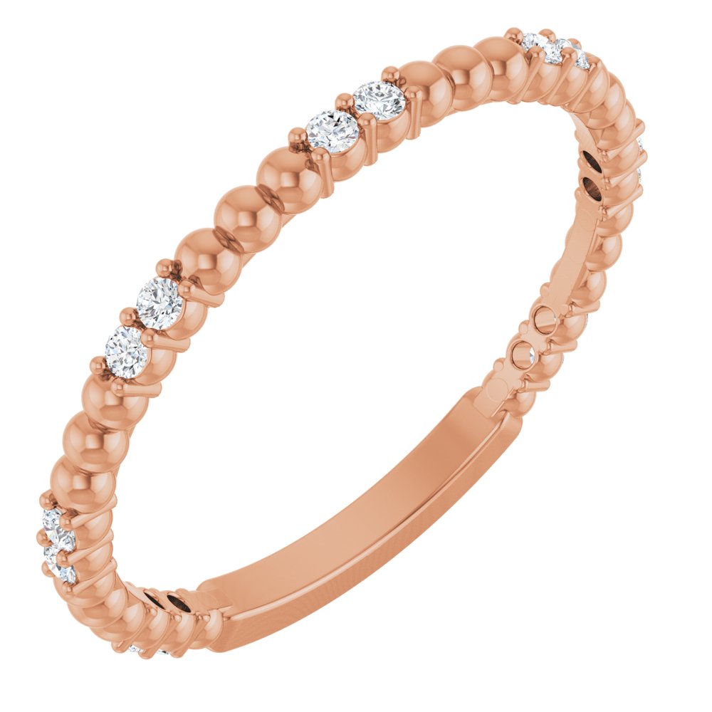 14K Rose Gold 1/8 CTW Natural Diamond Anniversary Band