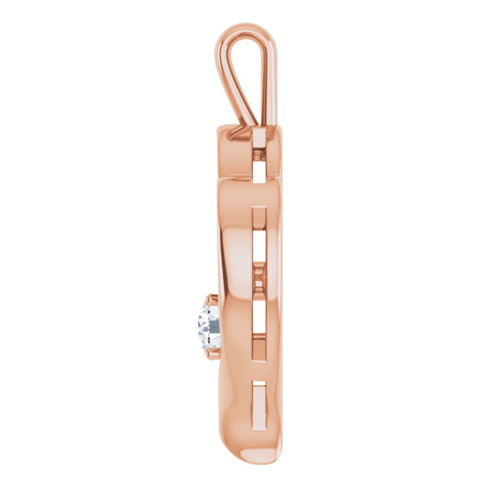 14K Rose Gold 1/3 CTW Natural Diamond Pendant