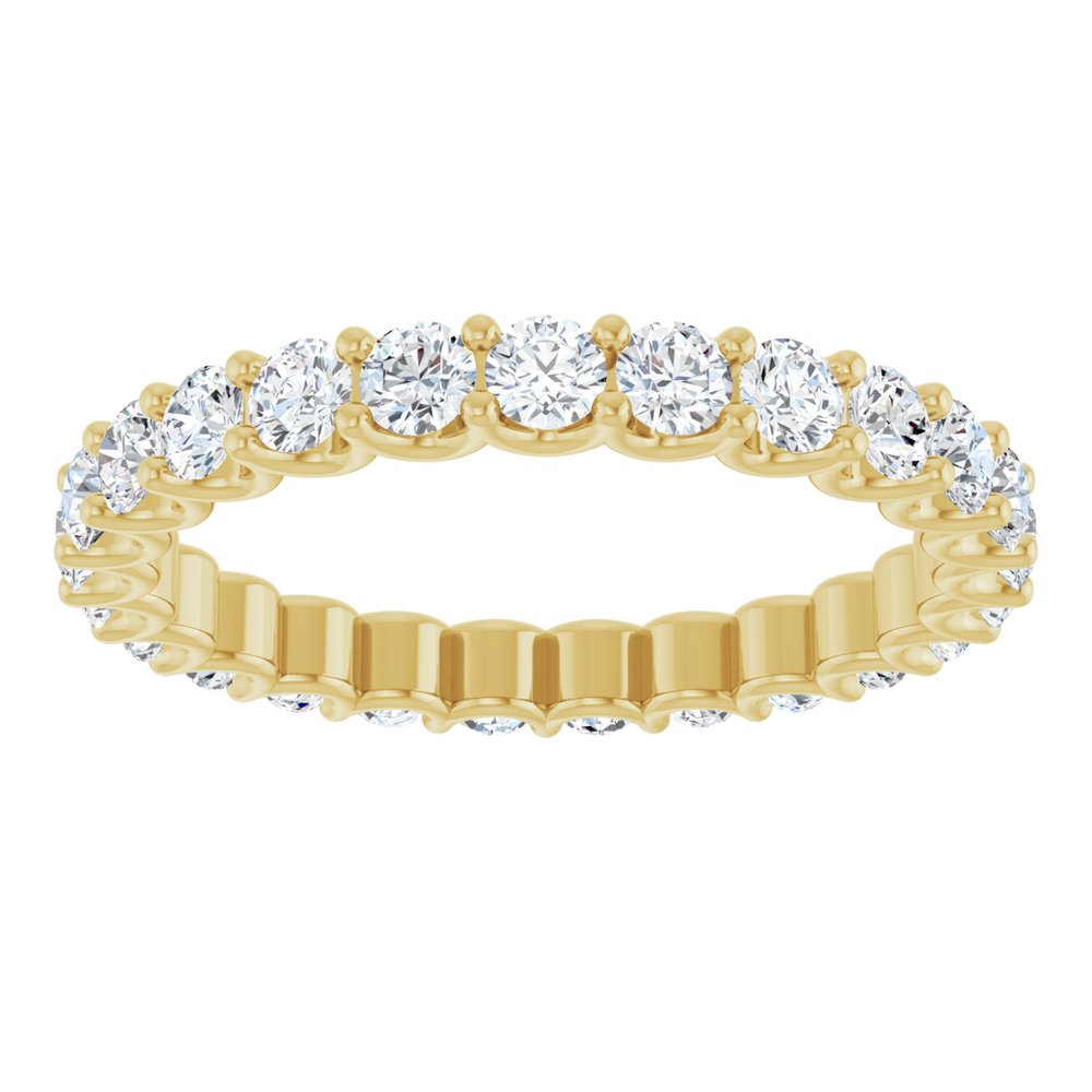 14K Yellow Gold 1 1/2 CTW Natural Diamond Eternity Band Size 7