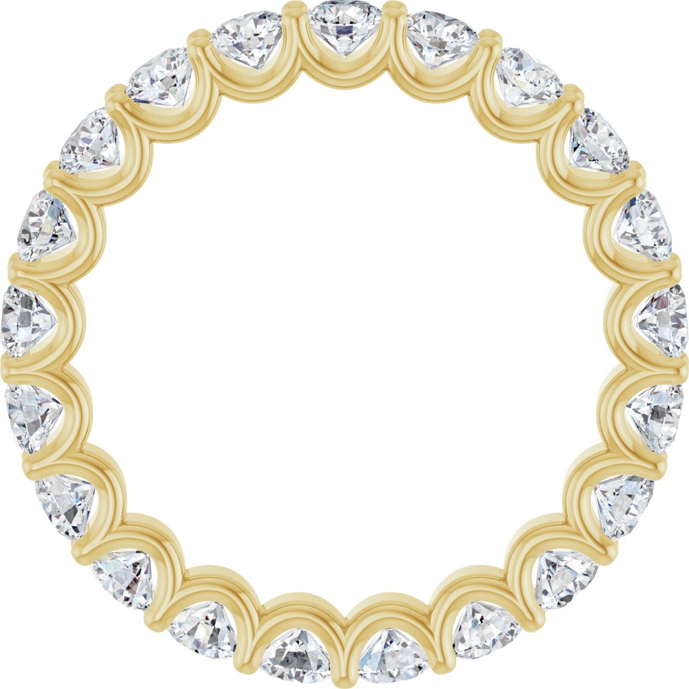 14K Yellow Gold 1 7/8 CTW Natural Diamond Eternity Band Size 7