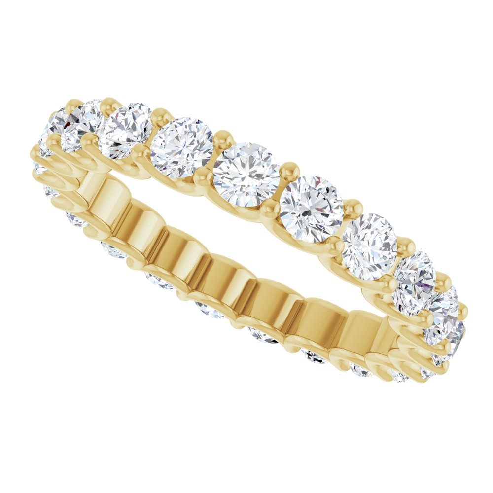 14K Yellow Gold 1 3/4 CTW Natural Diamond Eternity Band Size 5.5