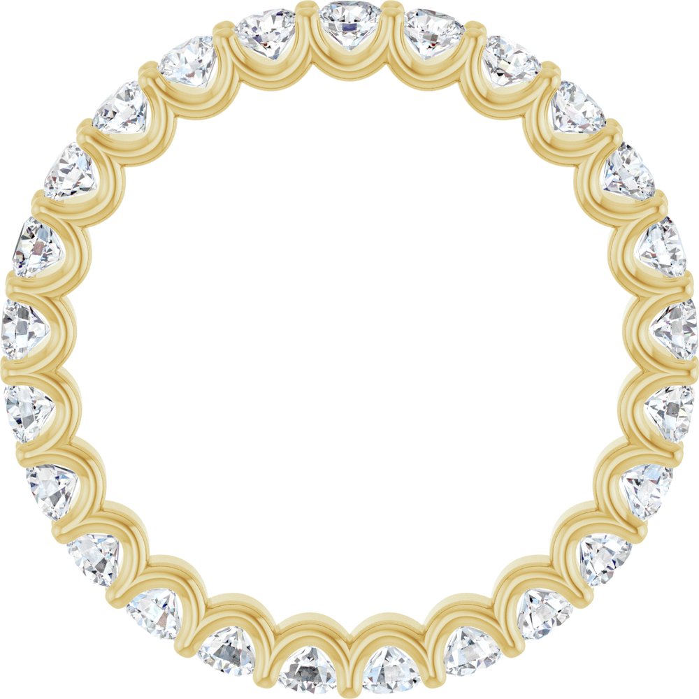 14K Yellow Gold 1 1/2 CTW Natural Diamond Eternity Band Size 7