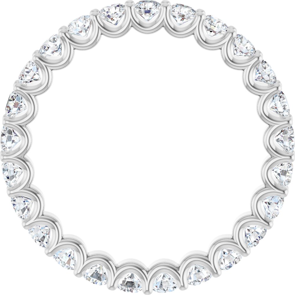14K White Gold 1 3/8 CTW Lab-Grown Diamond Eternity Band Size 5.5