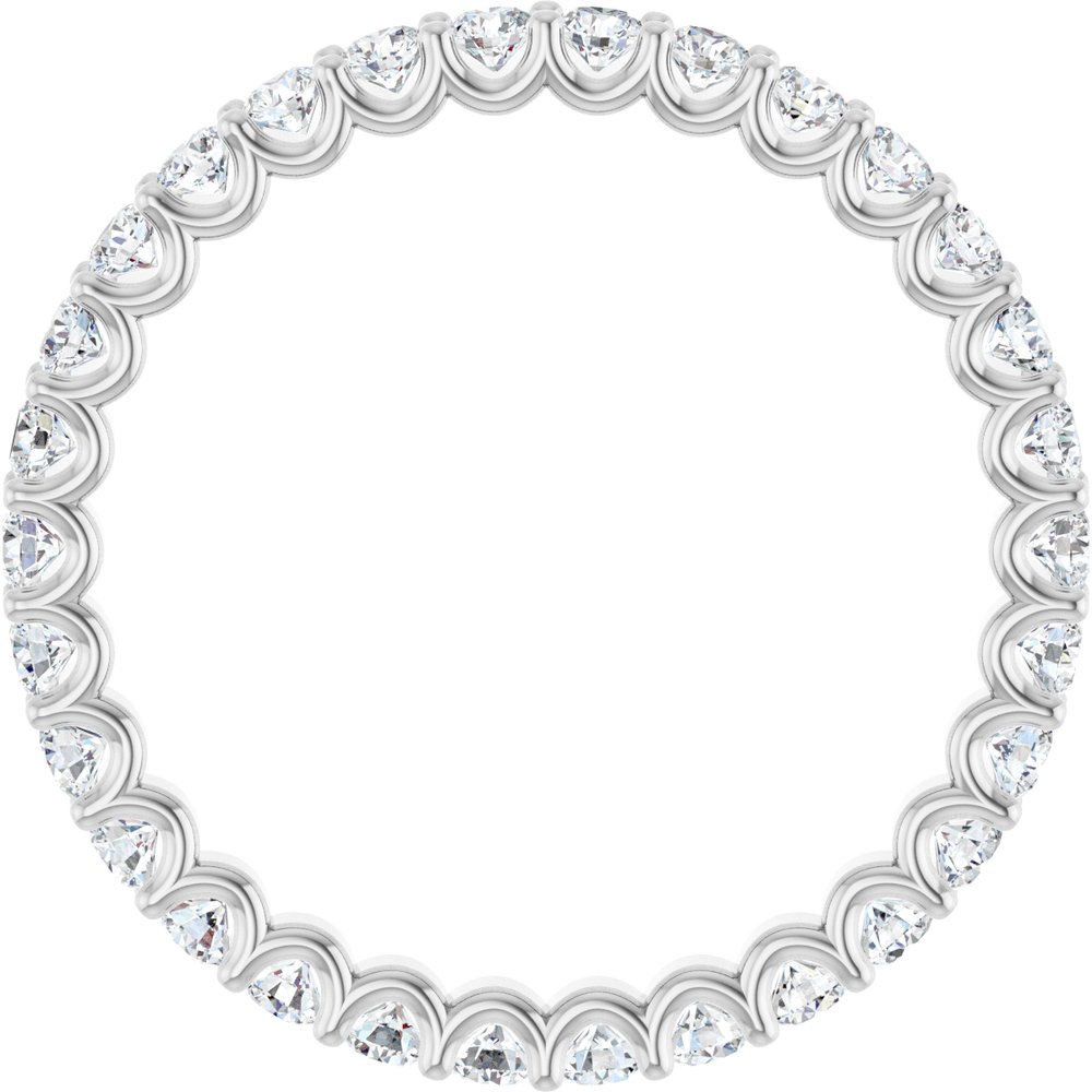 14K White Gold 9/10 CTW Natural Diamond Eternity Band Size 7