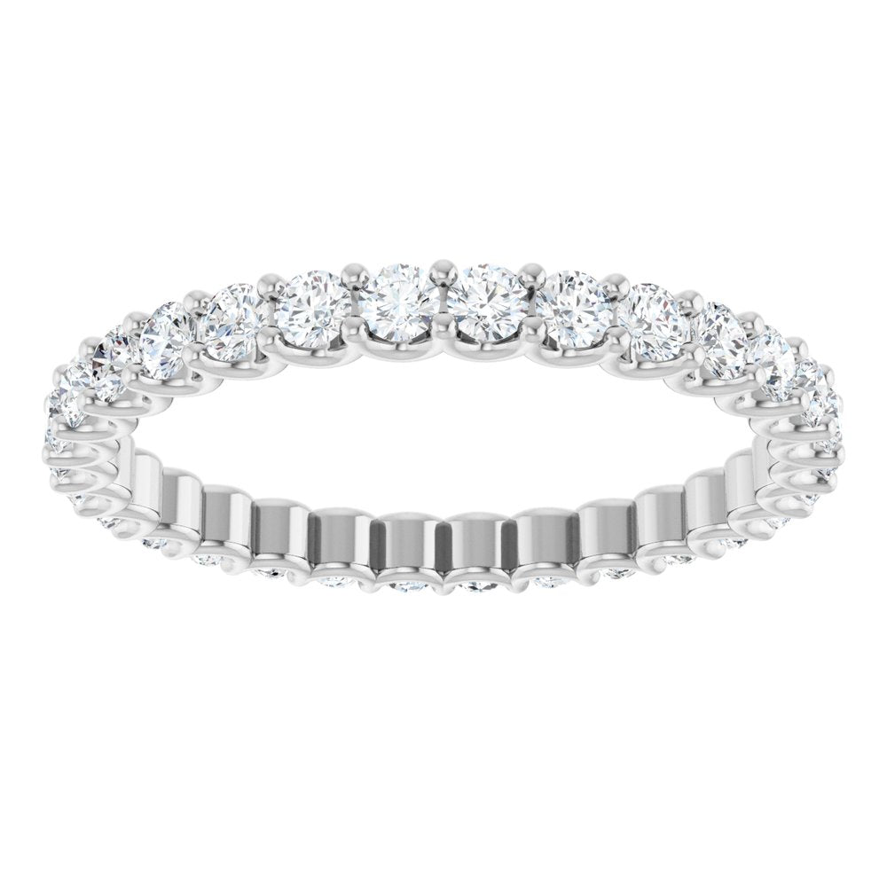 14K White Gold 3/4 CTW Natural Diamond Eternity Band Size 4.5