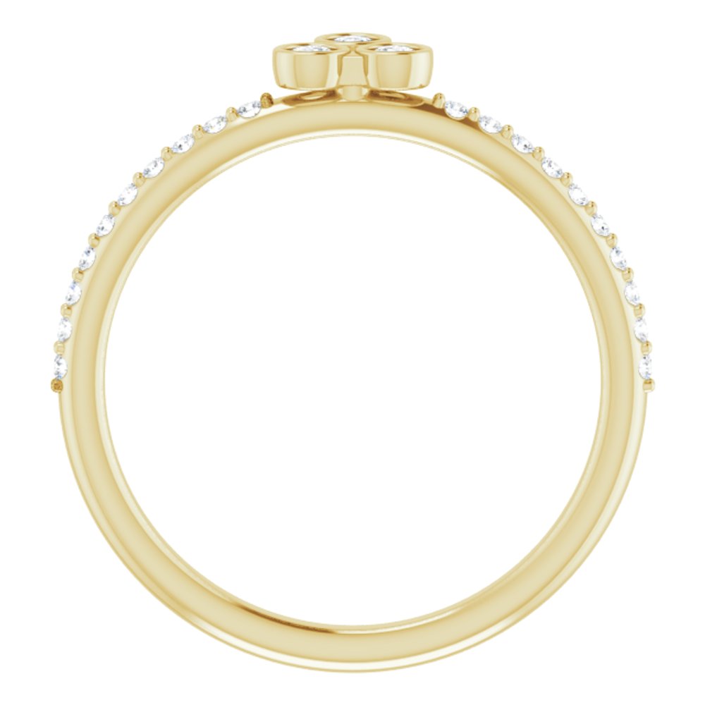14K Yellow 1/5 CTW Natural Diamond Stackable Ring