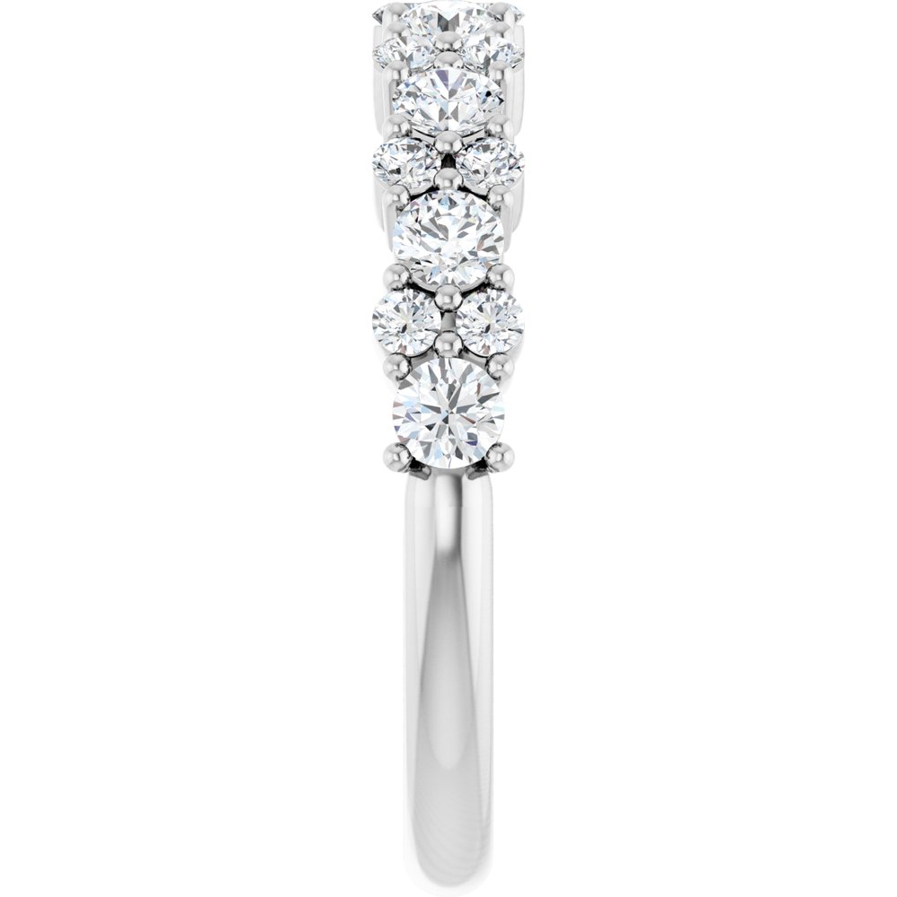 14K White Gold 9/10 CTW Natural Diamond Anniversary Band