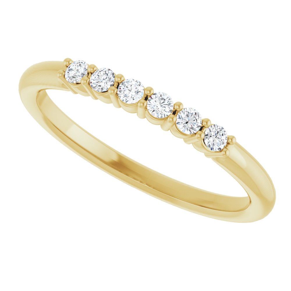 14K Yellow Gold 1/8 CTW Natural Diamond Stackable Ring