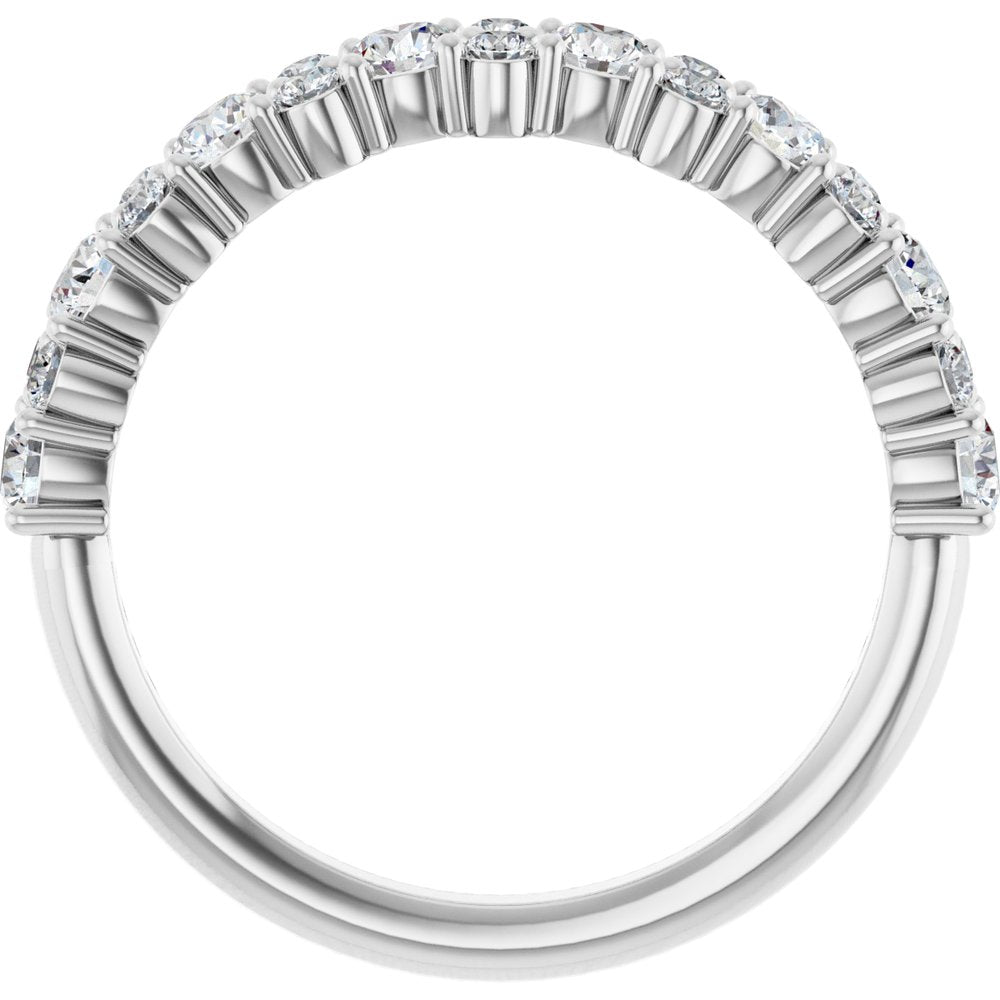 14K White Gold 9/10 CTW Natural Diamond Anniversary Band