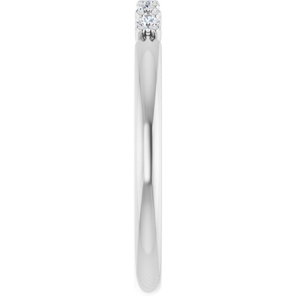 14K White Gold 1/8 CTW Natural Diamond Stackable Ring