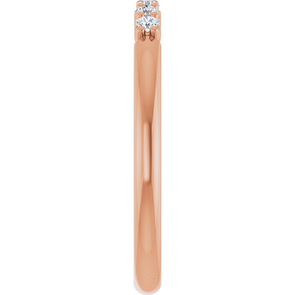 14K Rose Gold 1/8 CTW Natural Diamond Stackable Ring