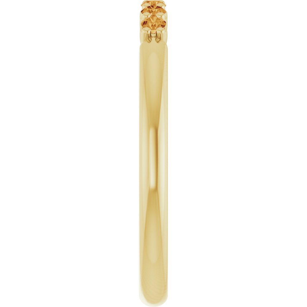 14K Yellow Gold Natural Citrine Stackable Ring