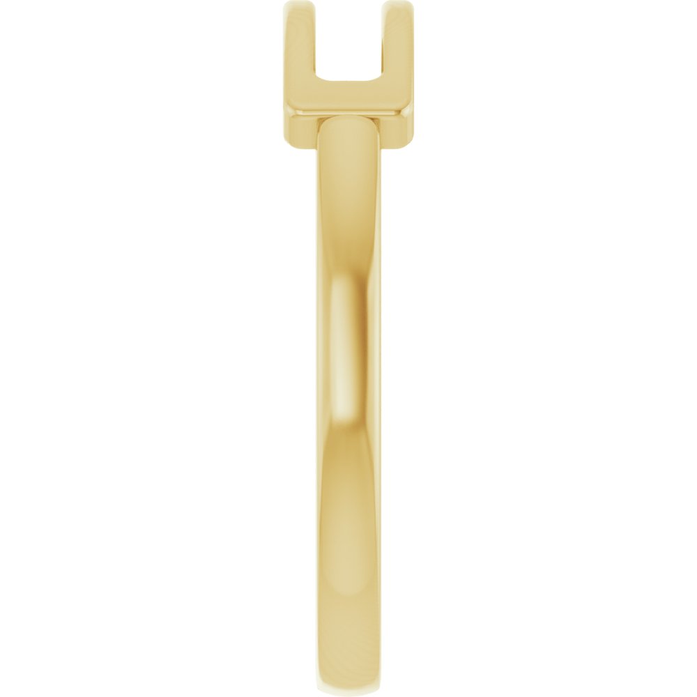 14K Yellow Open Bar Ring