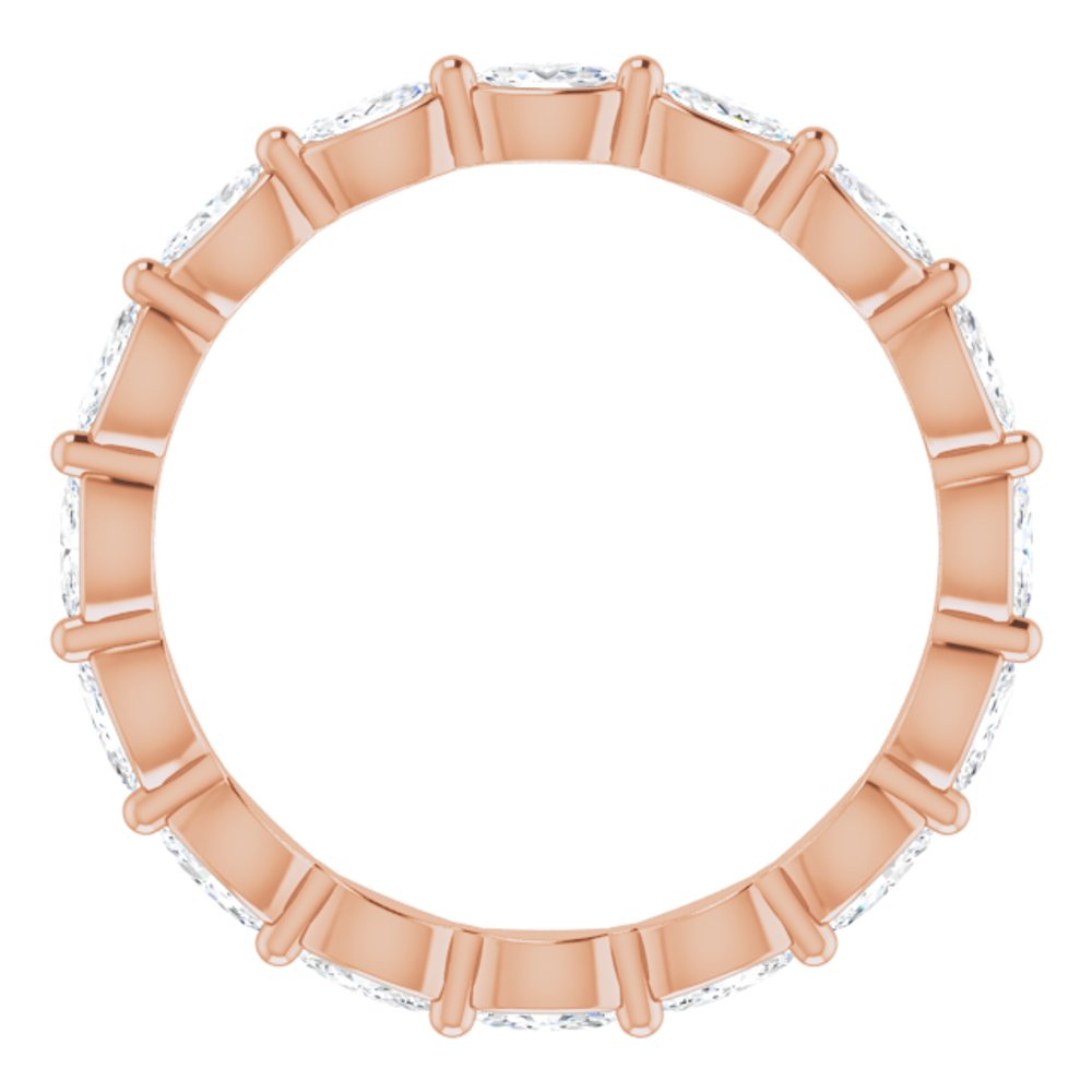 14K Rose Gold 1/2 CTW Natural Diamond Eternity Band Size 7