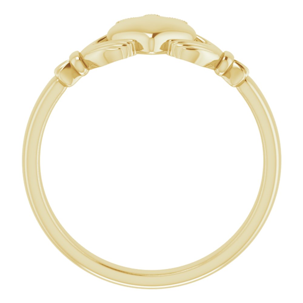 14K Yellow 8.5 mm Claddagh Band Size 12