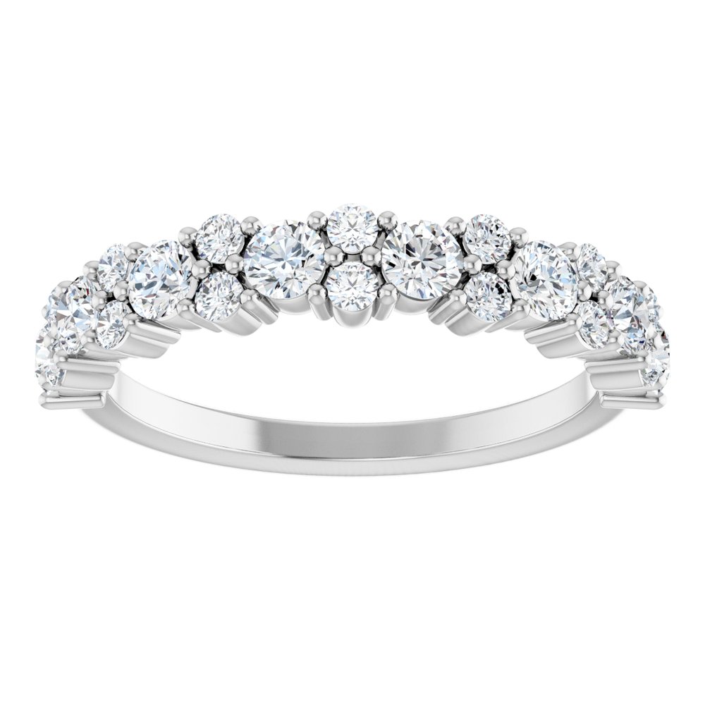 14K White Gold 9/10 CTW Natural Diamond Anniversary Band