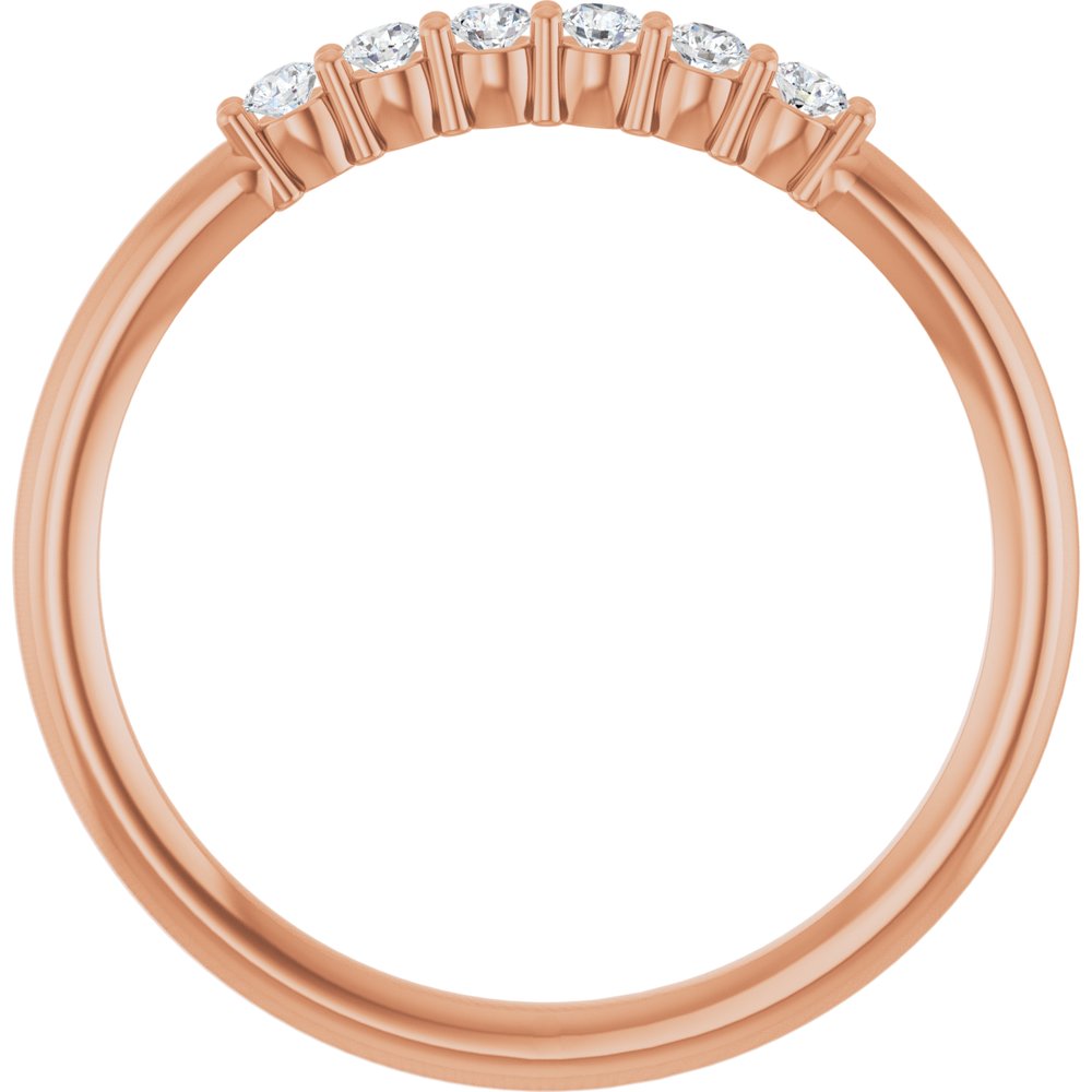 14K Rose 1/8 CTW Natural Diamond Stackable Ring
