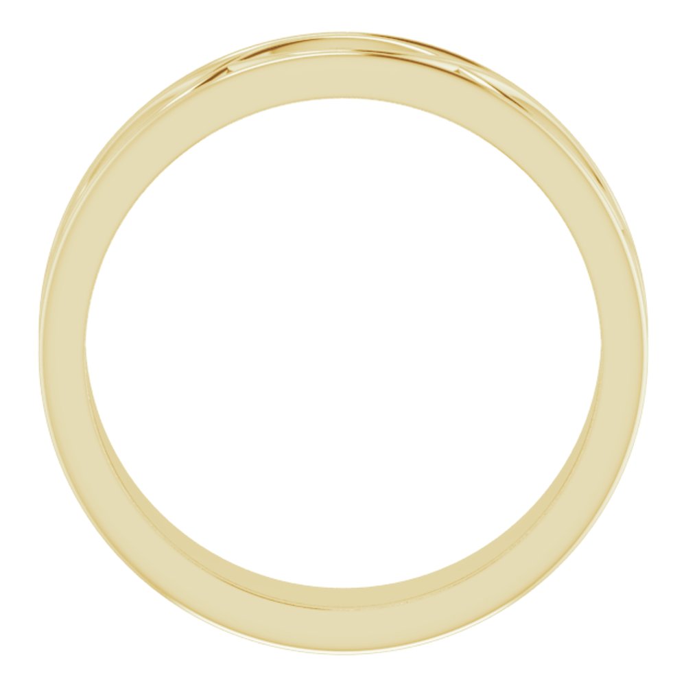 14K Yellow Gold 6.4 mm Infinity-Inspired Flat Band Size 10.5