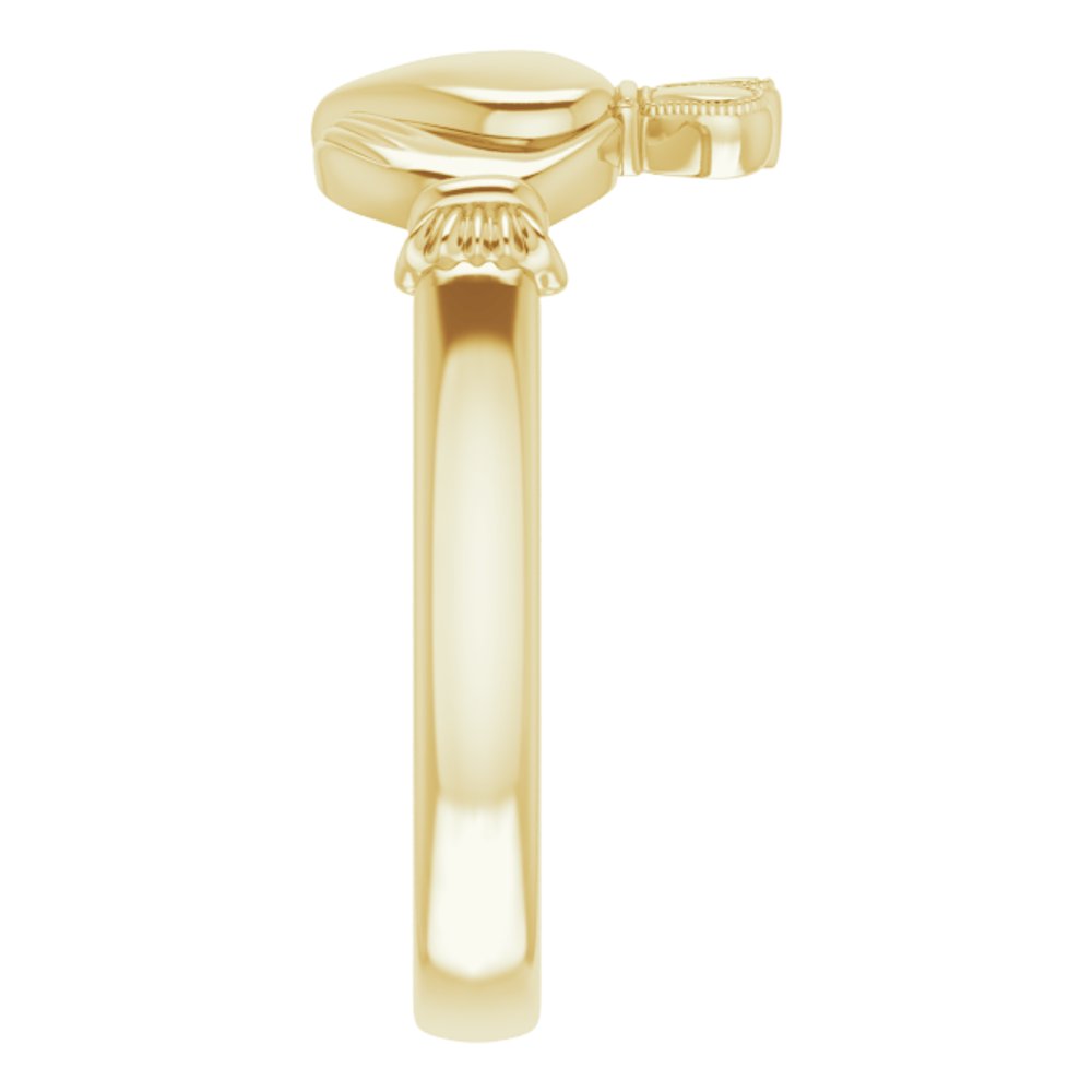 14K Yellow 8.5 mm Claddagh Band Size 12