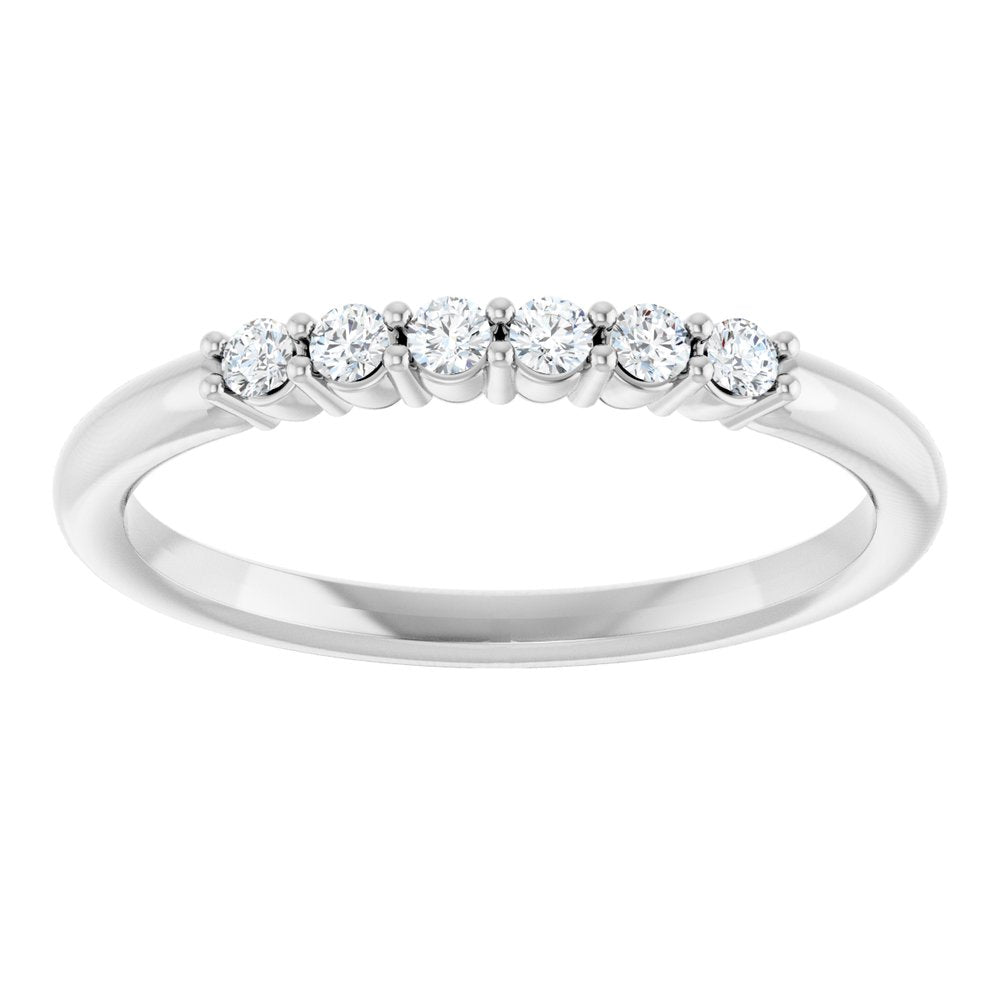 14K White Gold 1/8 CTW Natural Diamond Stackable Ring