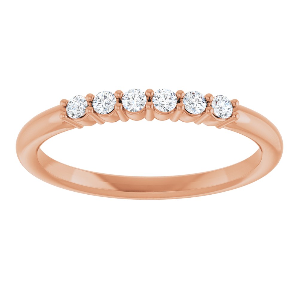 14K Rose 1/8 CTW Natural Diamond Stackable Ring