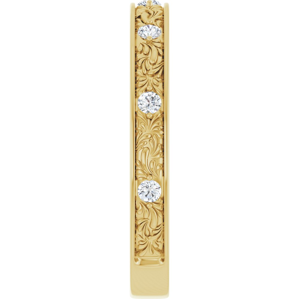 14K Yellow 1/8 CTW Natural Diamond Anniversary Band
