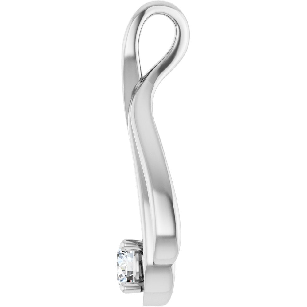 14K White 1/4 CTW Lab-Grown Diamond Teardrop Pendant