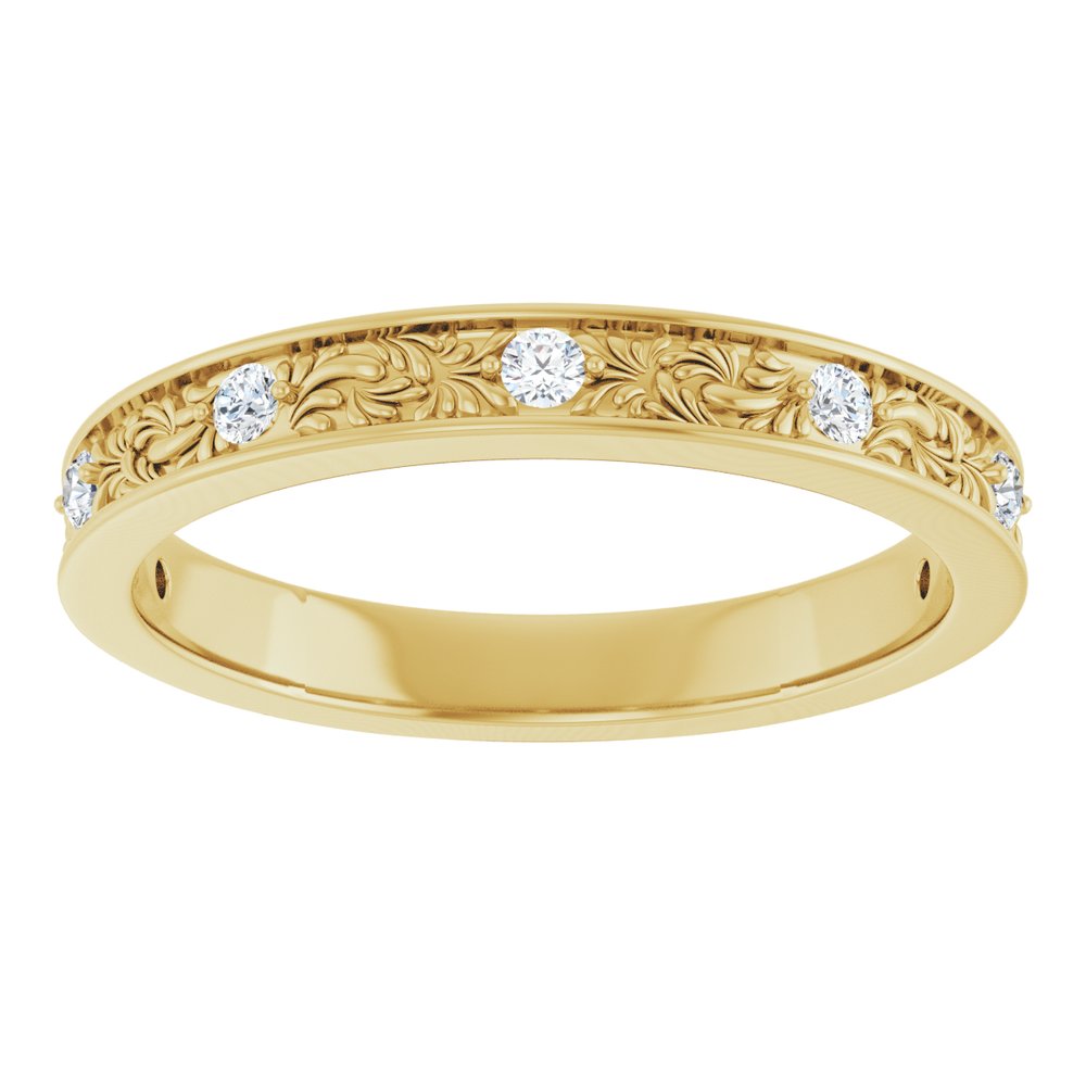 14K Yellow 1/8 CTW Natural Diamond Anniversary Band