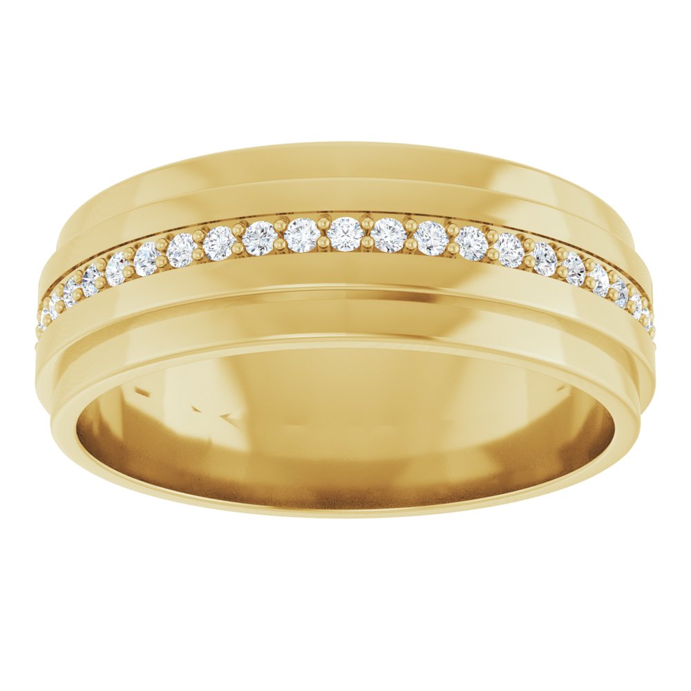 14K Yellow Gold 1/3 CTW Natural Diamond Eternity Band Size 10