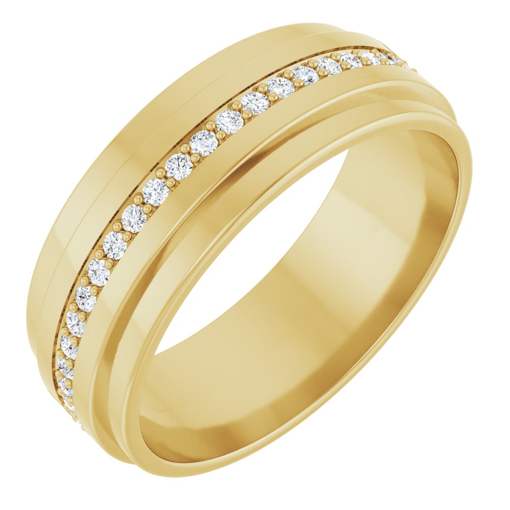 14K Yellow Gold 1/3 CTW Natural Diamond Eternity Band Size 10