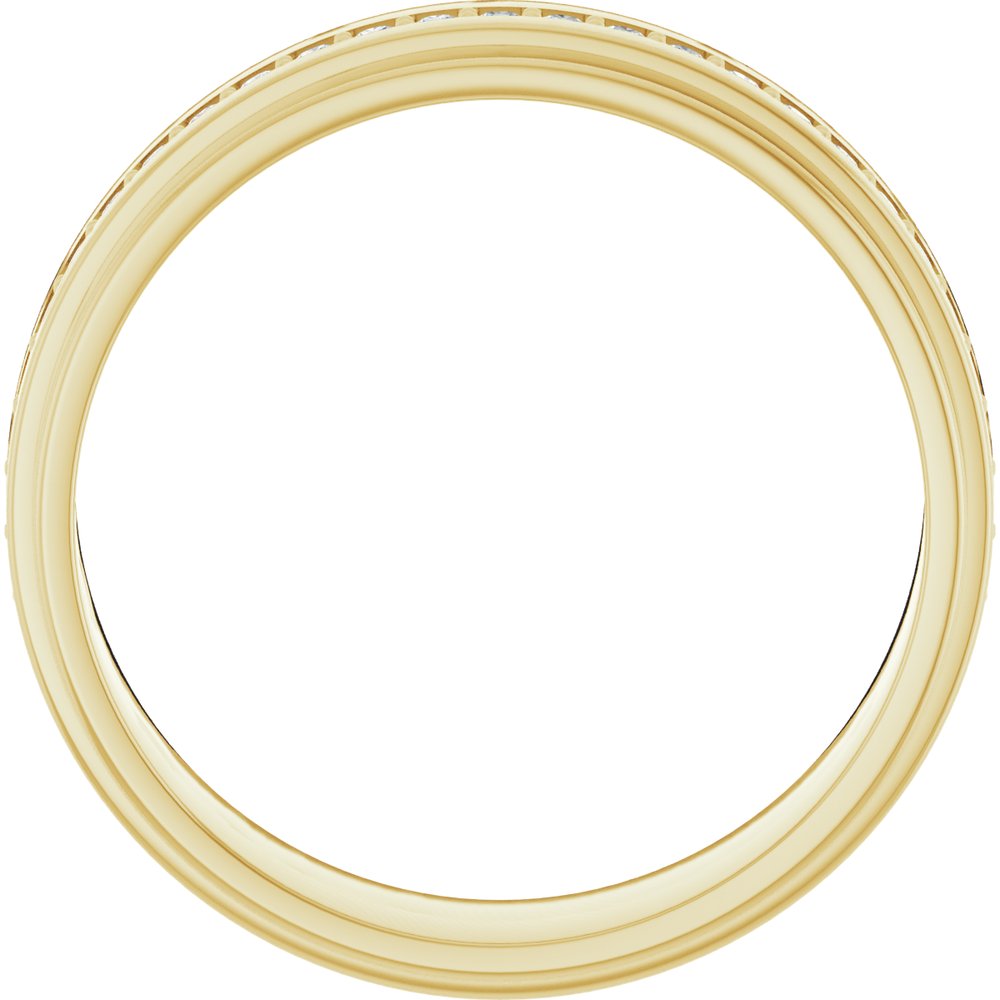 14K Yellow Gold 1/3 CTW Natural Diamond Eternity Band Size 10