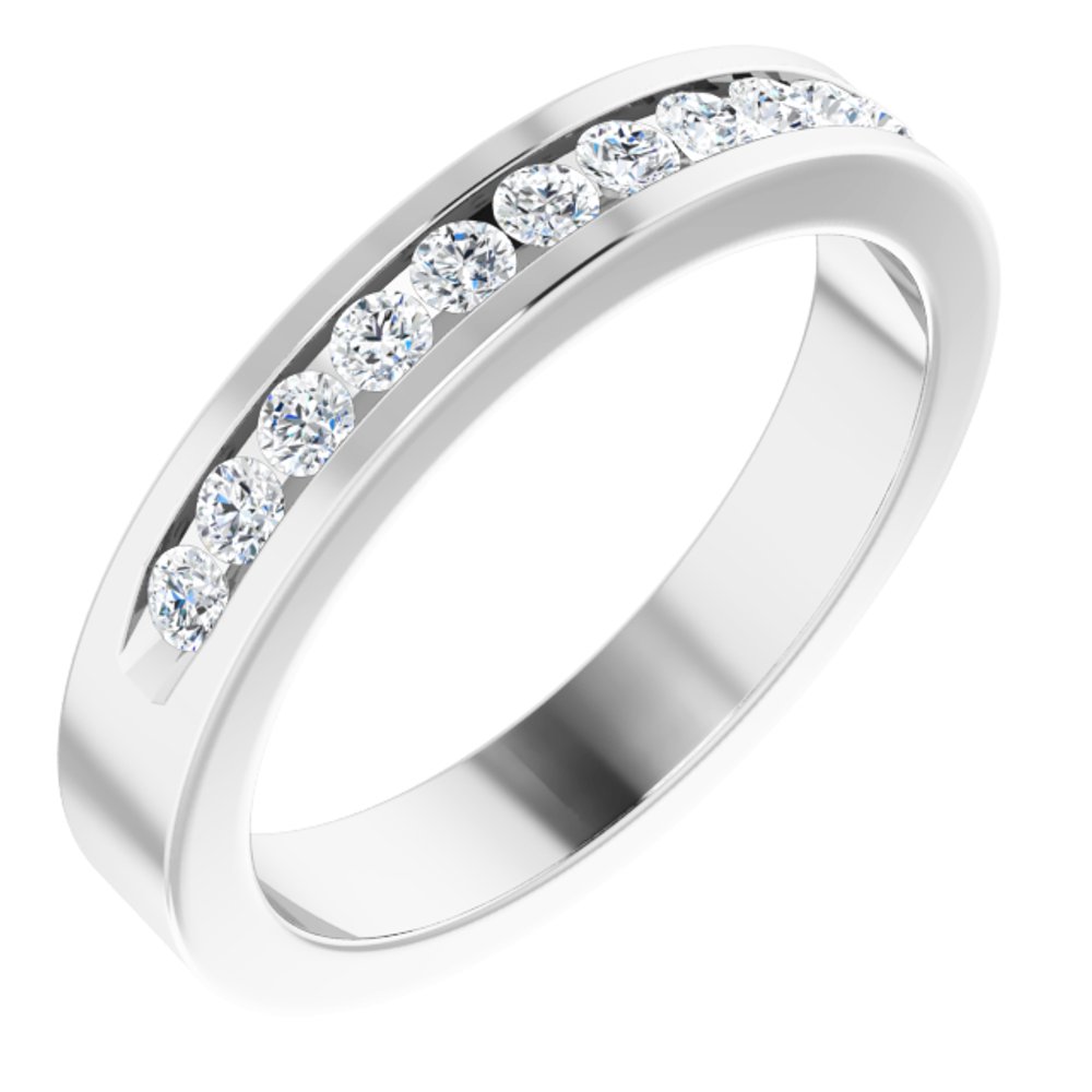 Platinum 1/3 CTW Natural Diamond Anniversary Band Size 5
