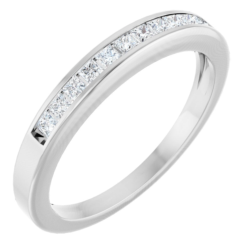 Platinum 1/4 CTW Natural Diamond Anniversary Band Size 7