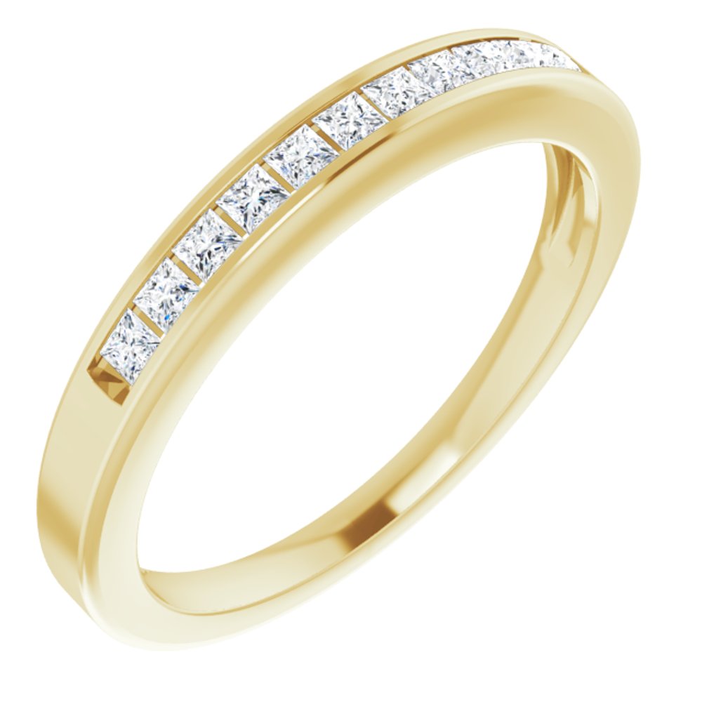 14K Yellow 1/4 CTW Natural Diamond Anniversary Band Size 7