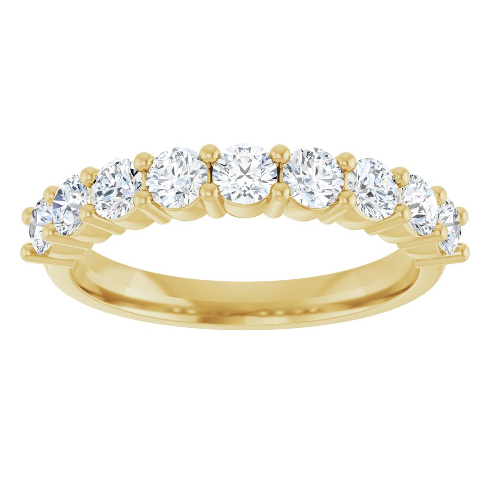 14K Yellow Gold 9/10 CTW Lab-Grown Diamond Anniversary Band
