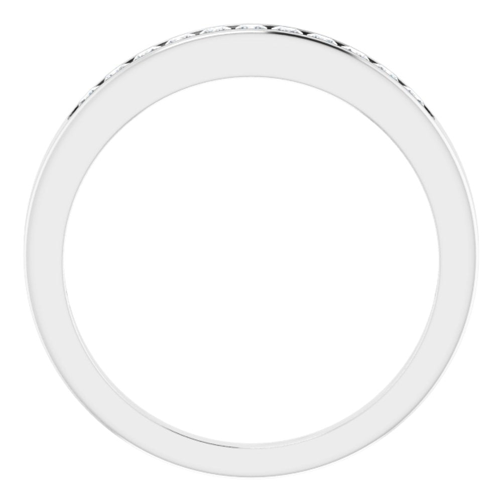 Platinum 1/4 CTW Natural Diamond Anniversary Band Size 5