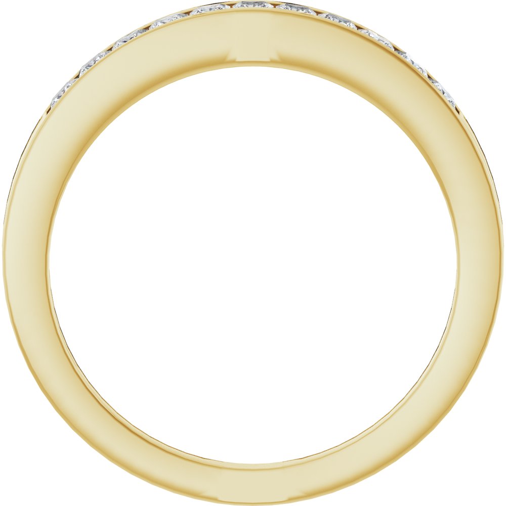14K Yellow Gold 3/8 CTW Lab-Grown Diamond Anniversary Band Size 7