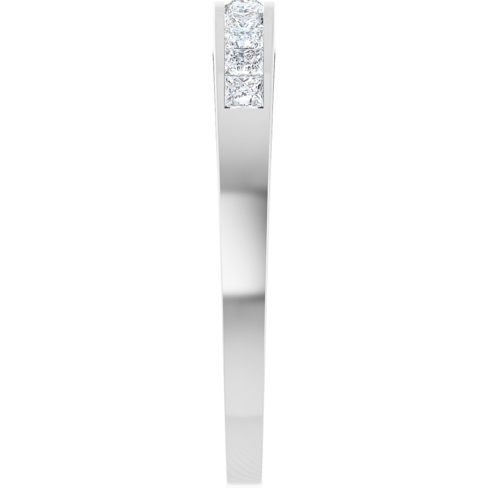 14K White Gold 3/8 CTW Natual Diamond Anniversary Band Size 7