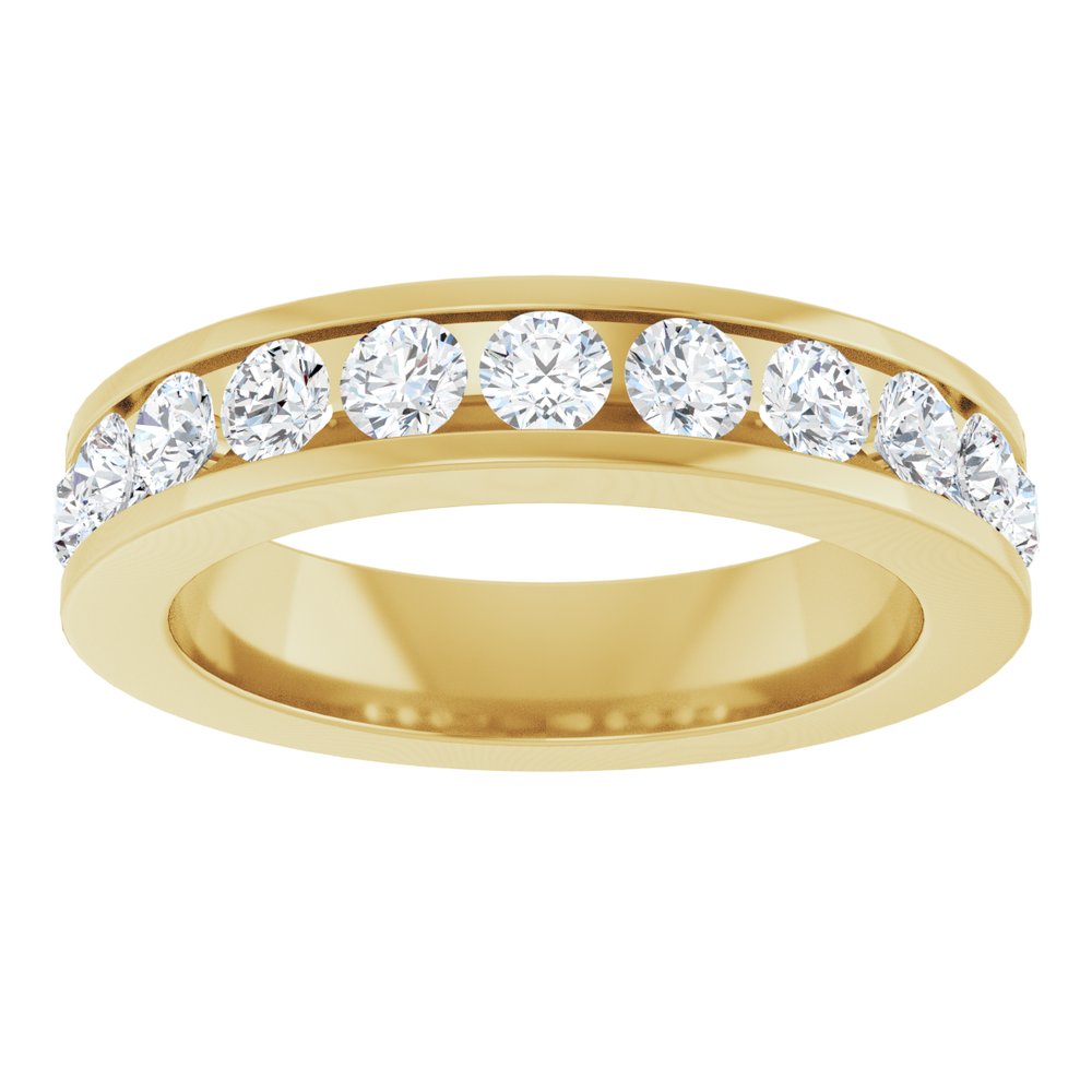 14K Yellow Gold 1 CTW Natural Diamond Anniversary Band Size 8