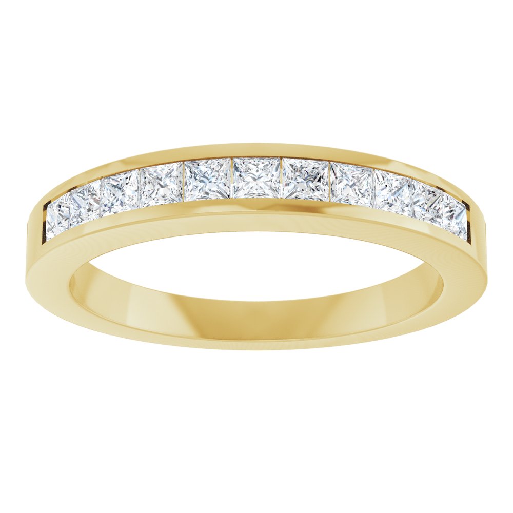 14K Yellow Gold 1/2 CTW Natural Diamond Anniversary Band Size 5
