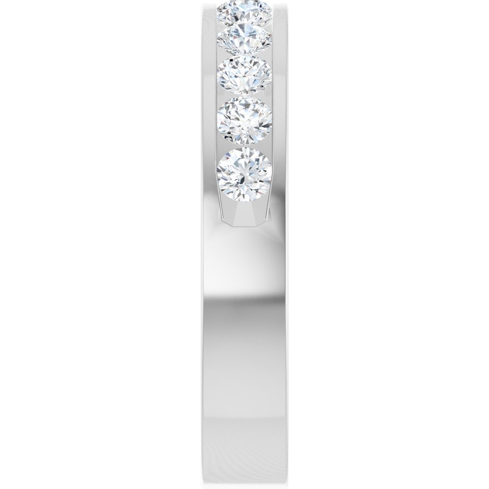 14K White Gold 5/8 CTW Natural Diamond Anniversary Band