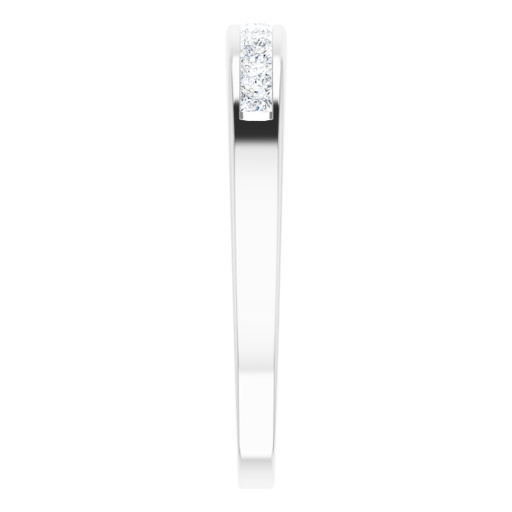 Platinum 1/4 CTW Natural Diamond Anniversary Band Size 5
