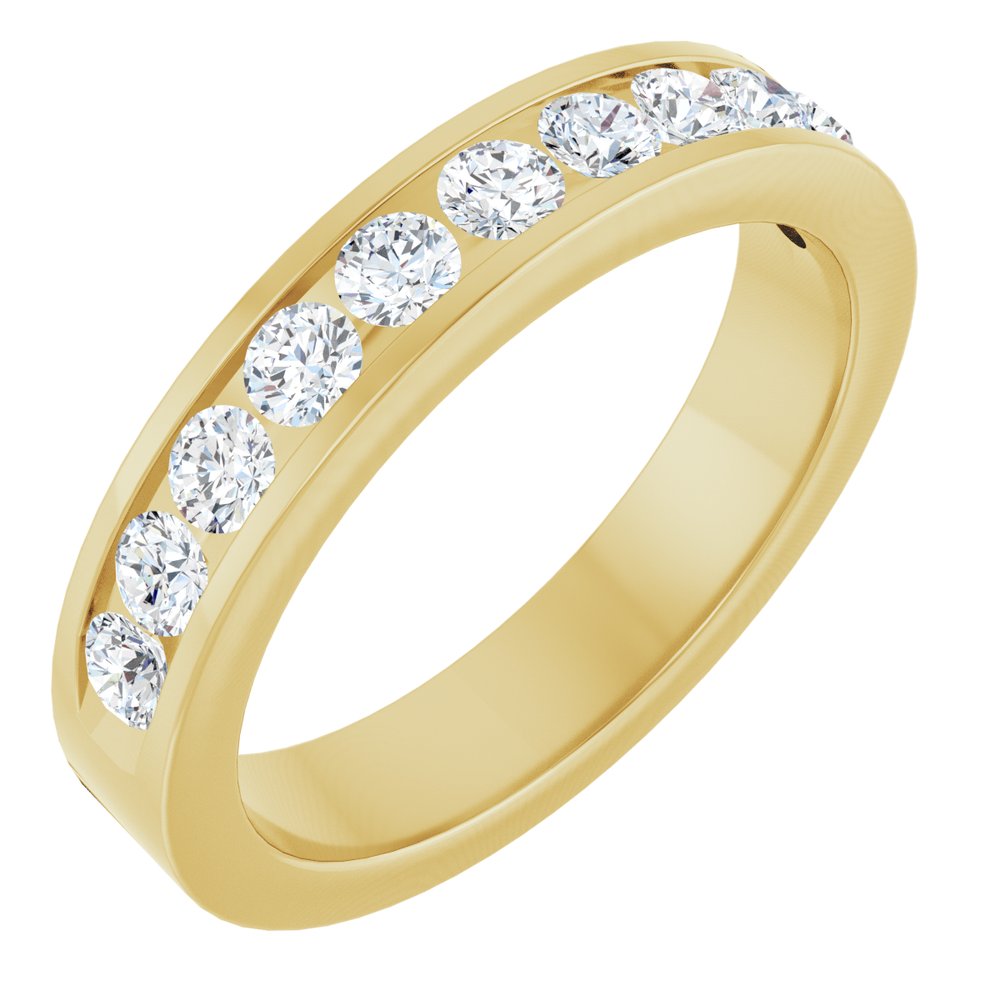 14K Yellow Gold 5/8 CTW Natural Diamond Anniversary Band
