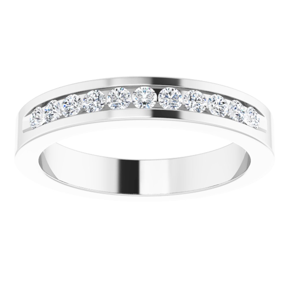 Platinum 1/3 CTW Natural Diamond Anniversary Band Size 5