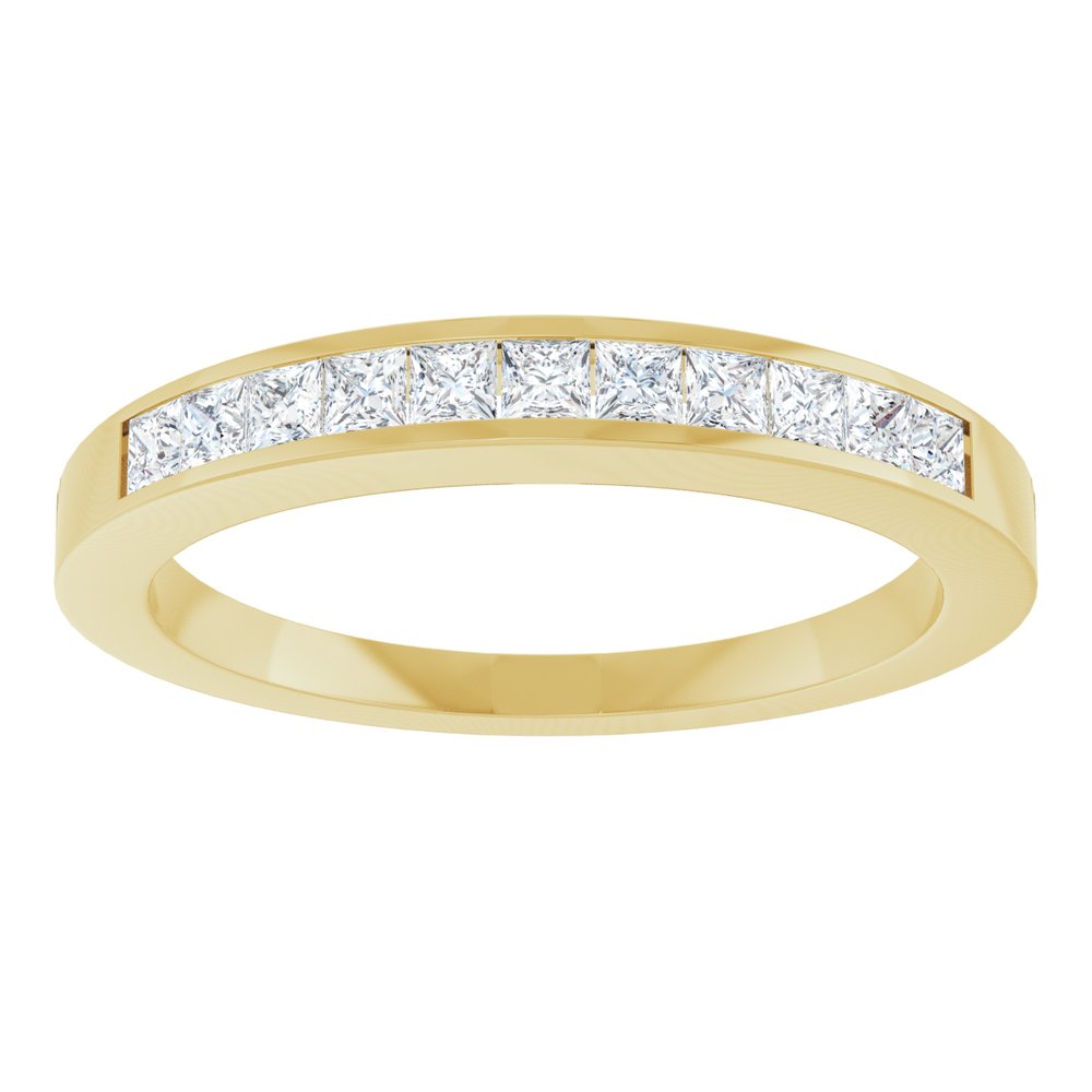 14K Yellow Gold 3/8 CTW Lab-Grown Diamond Anniversary Band Size 7